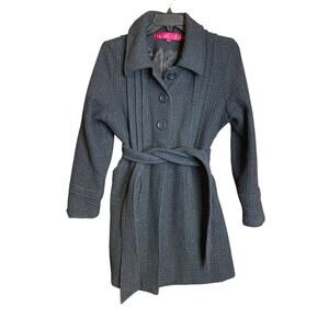 Black Paris Hilton Pea Coat XL Y2K